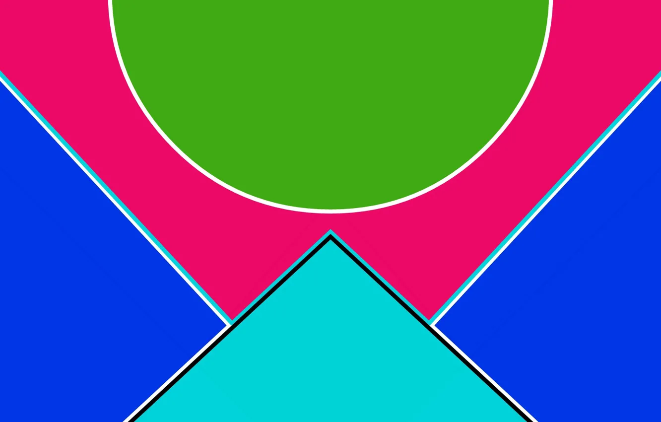 Photo wallpaper colored, minimalism, figure, geometry