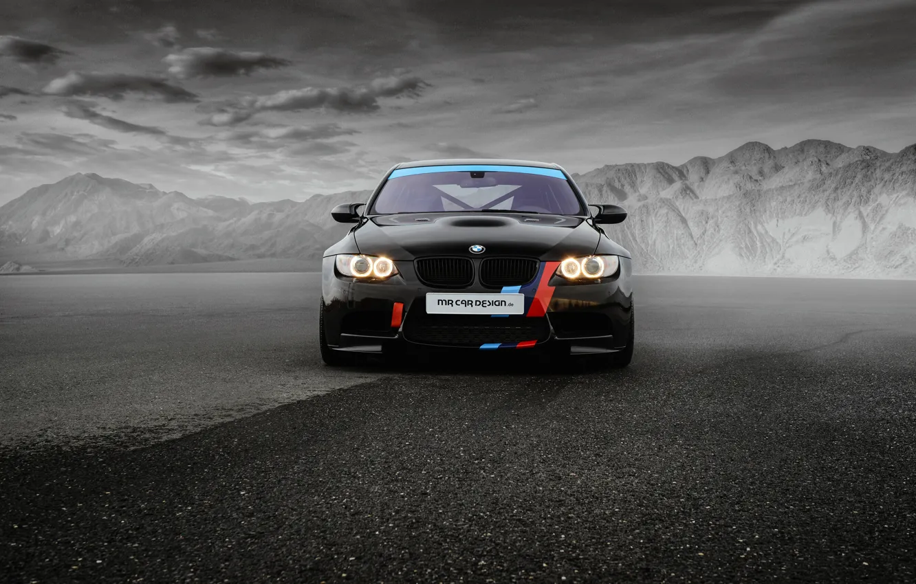 Photo wallpaper BMW, BMW, black, Black, Sedan, E90, MR Car Design