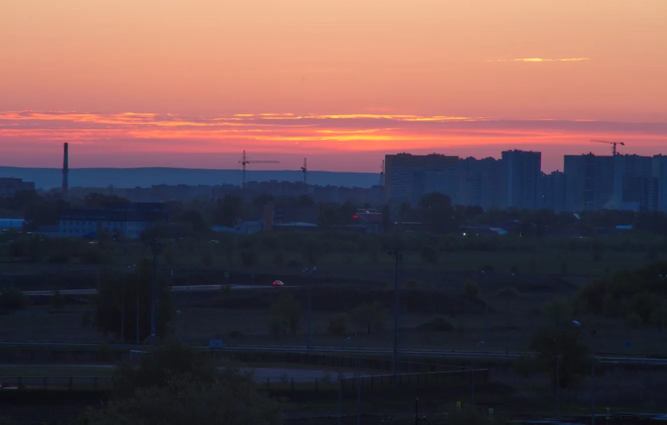 Photo wallpaper the sky, clouds, building, home, spring, the evening, may, Russia