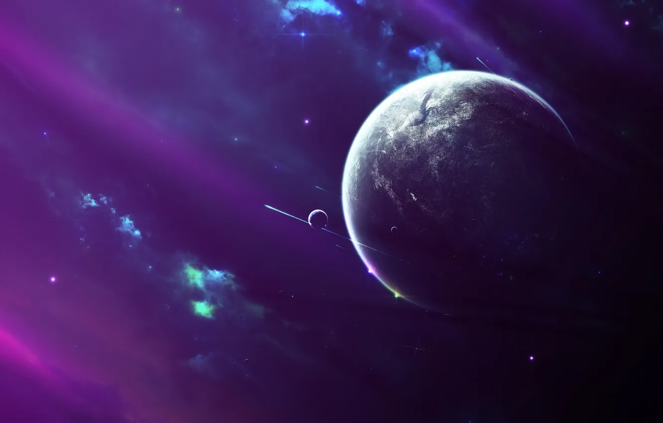 Photo wallpaper space, graphics, photo