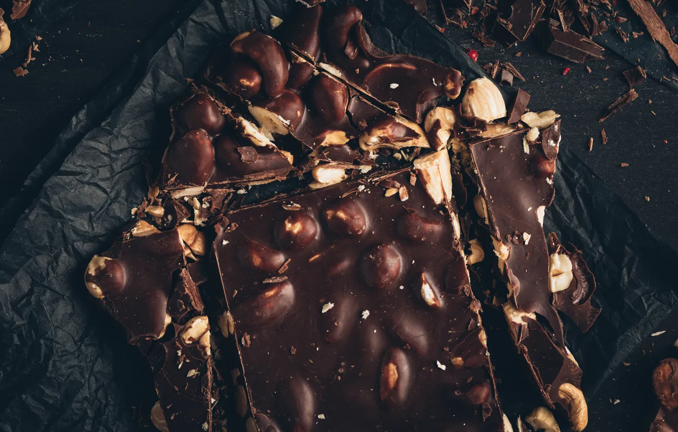 Photo wallpaper chocolate, nuts, baby