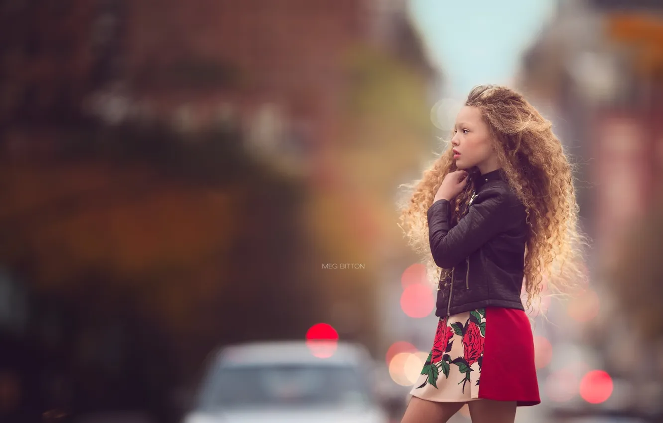 Photo wallpaper mood, street, girl