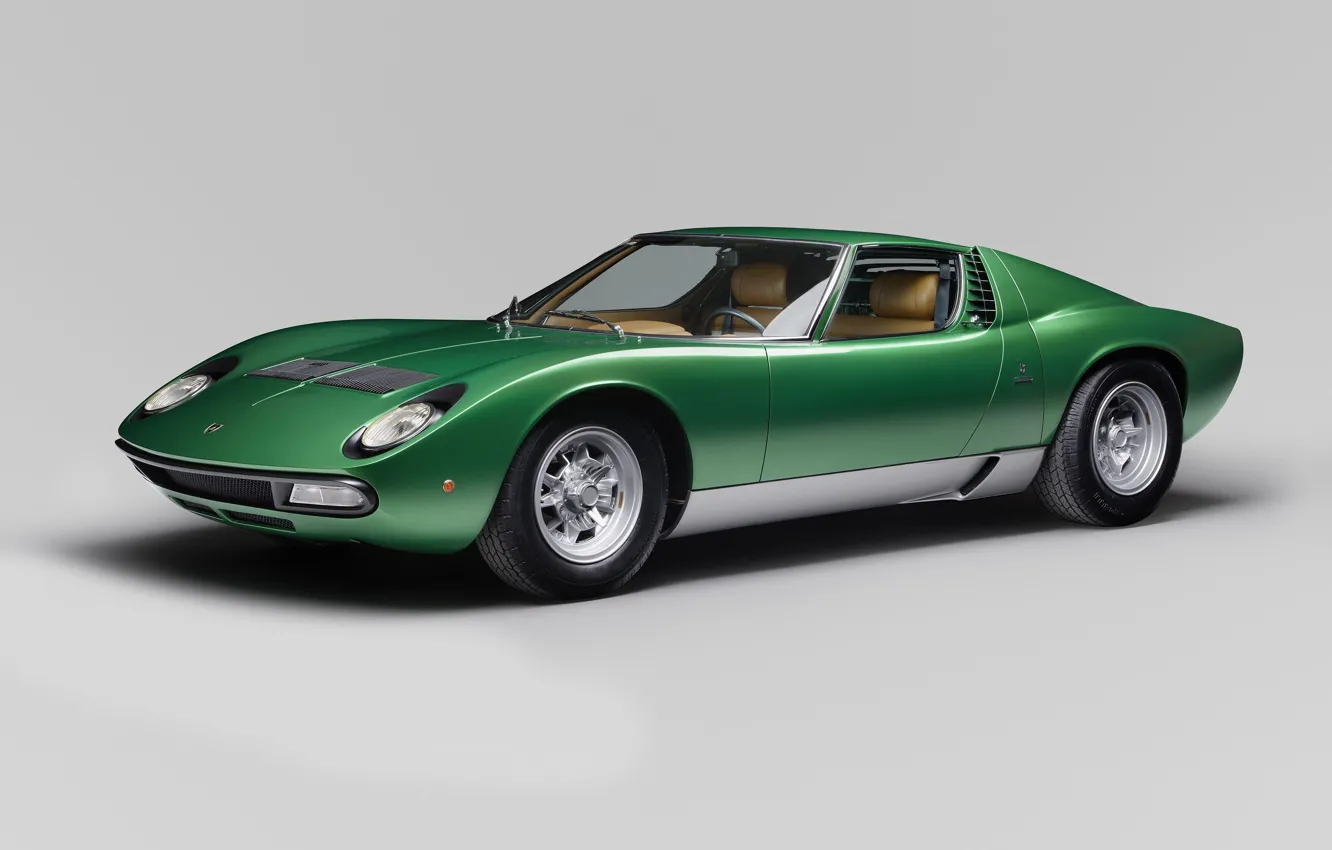 Photo wallpaper Lamborghini, Miura, Lamborghini Miura P400 SV, One thousand nine hundred seventy one