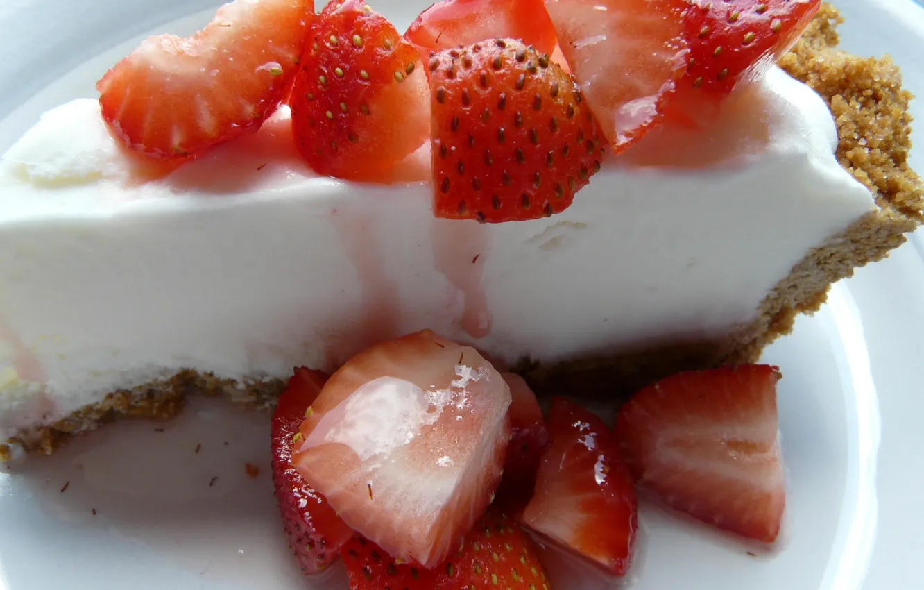 Photo wallpaper food, strawberry, ice cream
