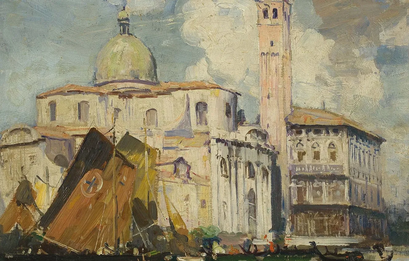 Photo wallpaper picture, the urban landscape, Arthur Streeton, Palazzo Labia. Venice, Arthur Streeton