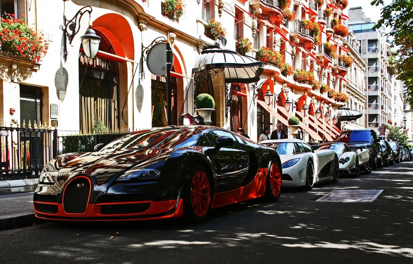 Photo wallpaper street, France, Paris, Bugatti, Paris, France