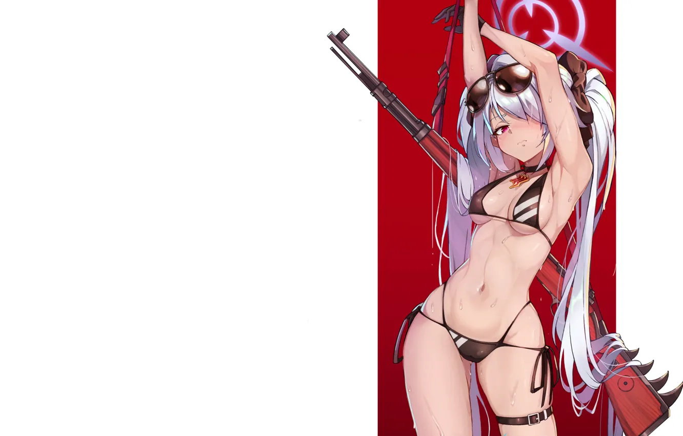 Photo wallpaper hot, sexy, anime, High School, babe, bikini, iori, tan