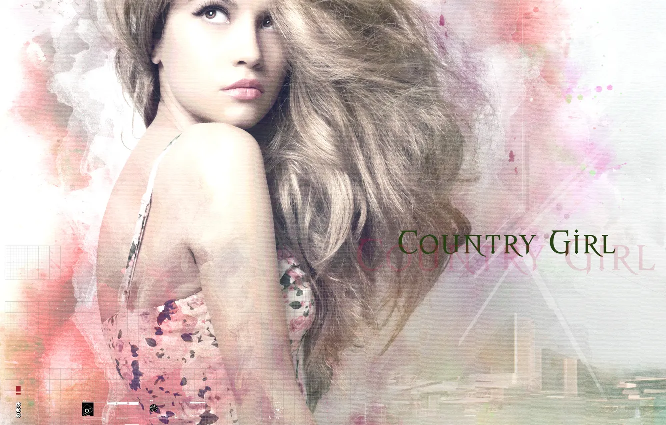 Photo wallpaper girl, hair, art