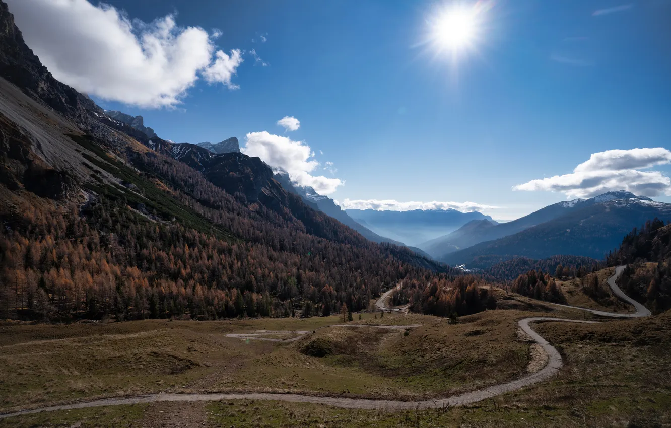 Photo wallpaper mountains, Italy, The Dolomites