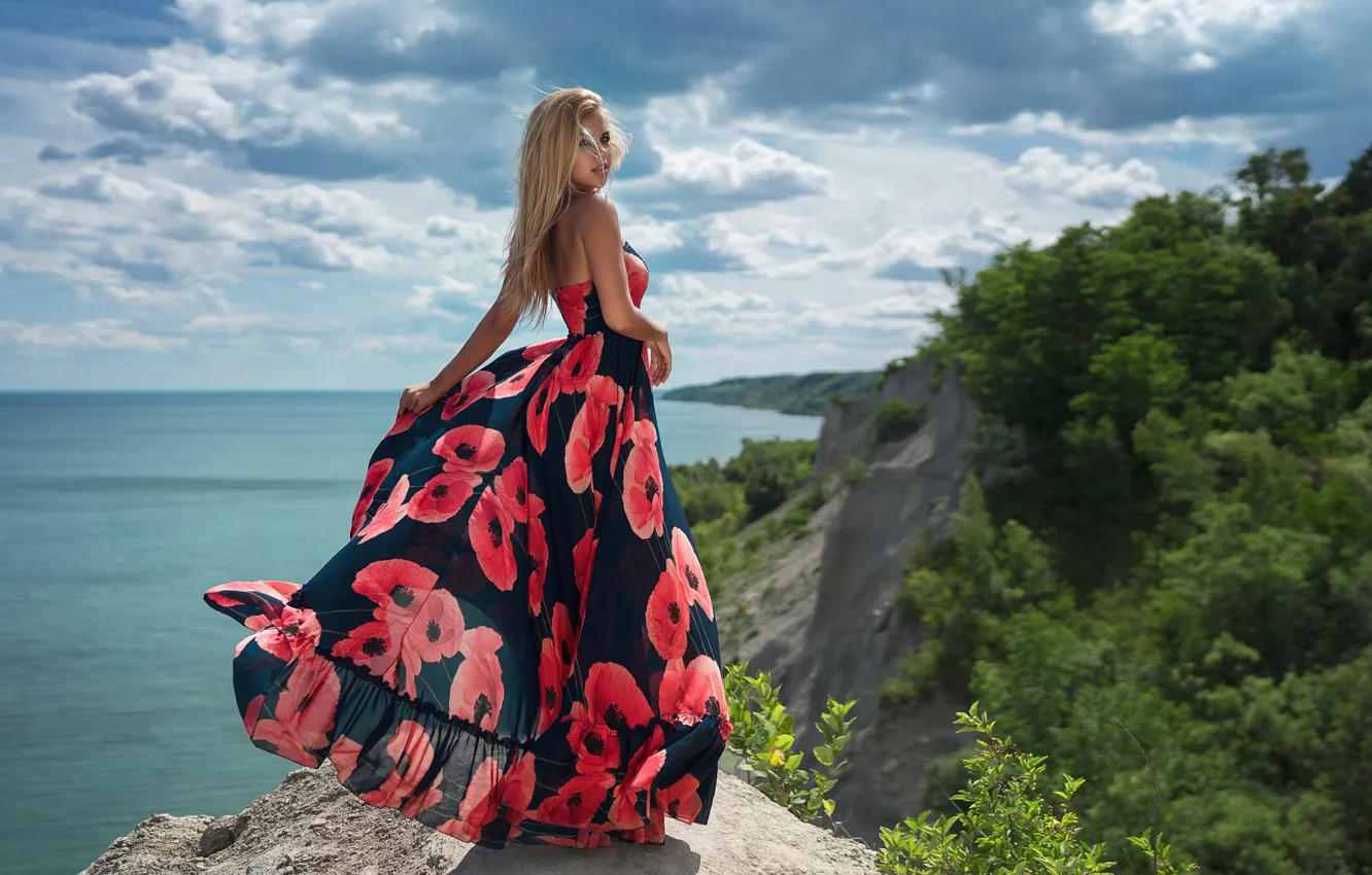 Photo wallpaper Girl, Nature, Model, Toronto, Dress, Gorokhov, Preset