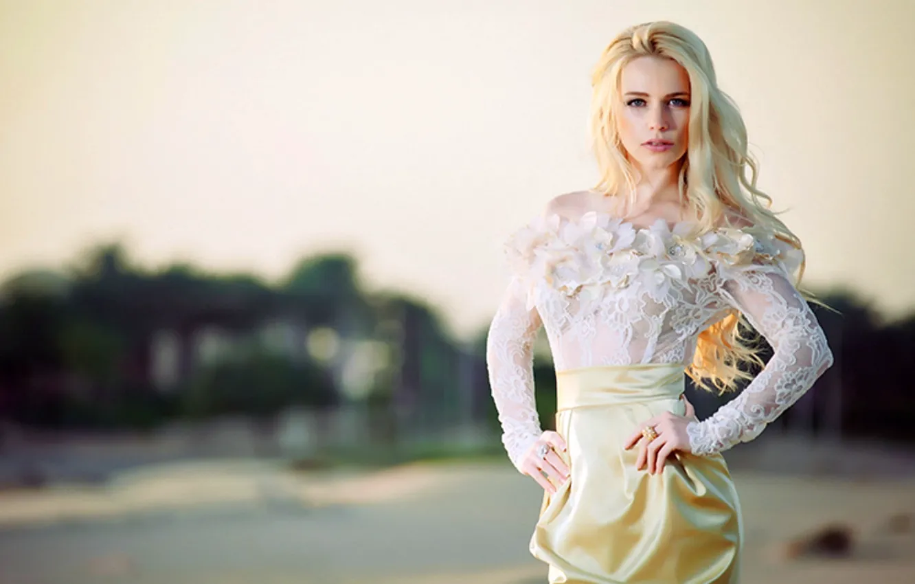 Photo wallpaper model, blonde, gorgeous, Alla