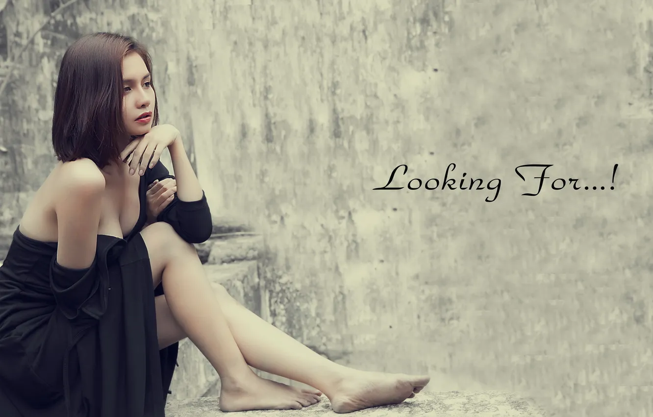 Photo wallpaper girl, pose, background