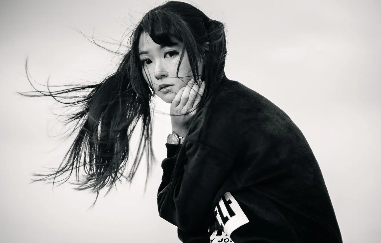 Photo wallpaper look, hair, watch, portrait, East