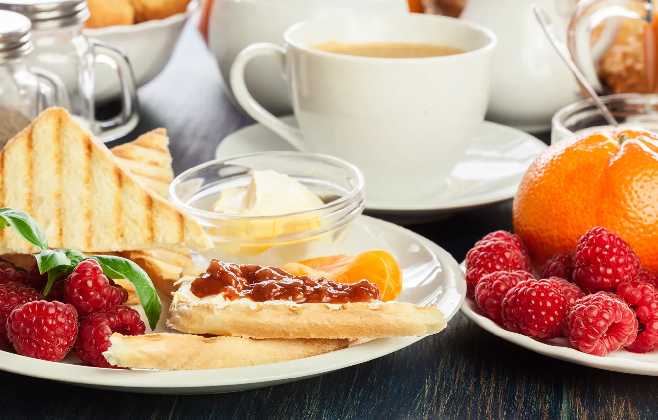 Photo wallpaper coffee, Breakfast, eggs, coffee, breakfast, sandwiches, sandwiches, cereal