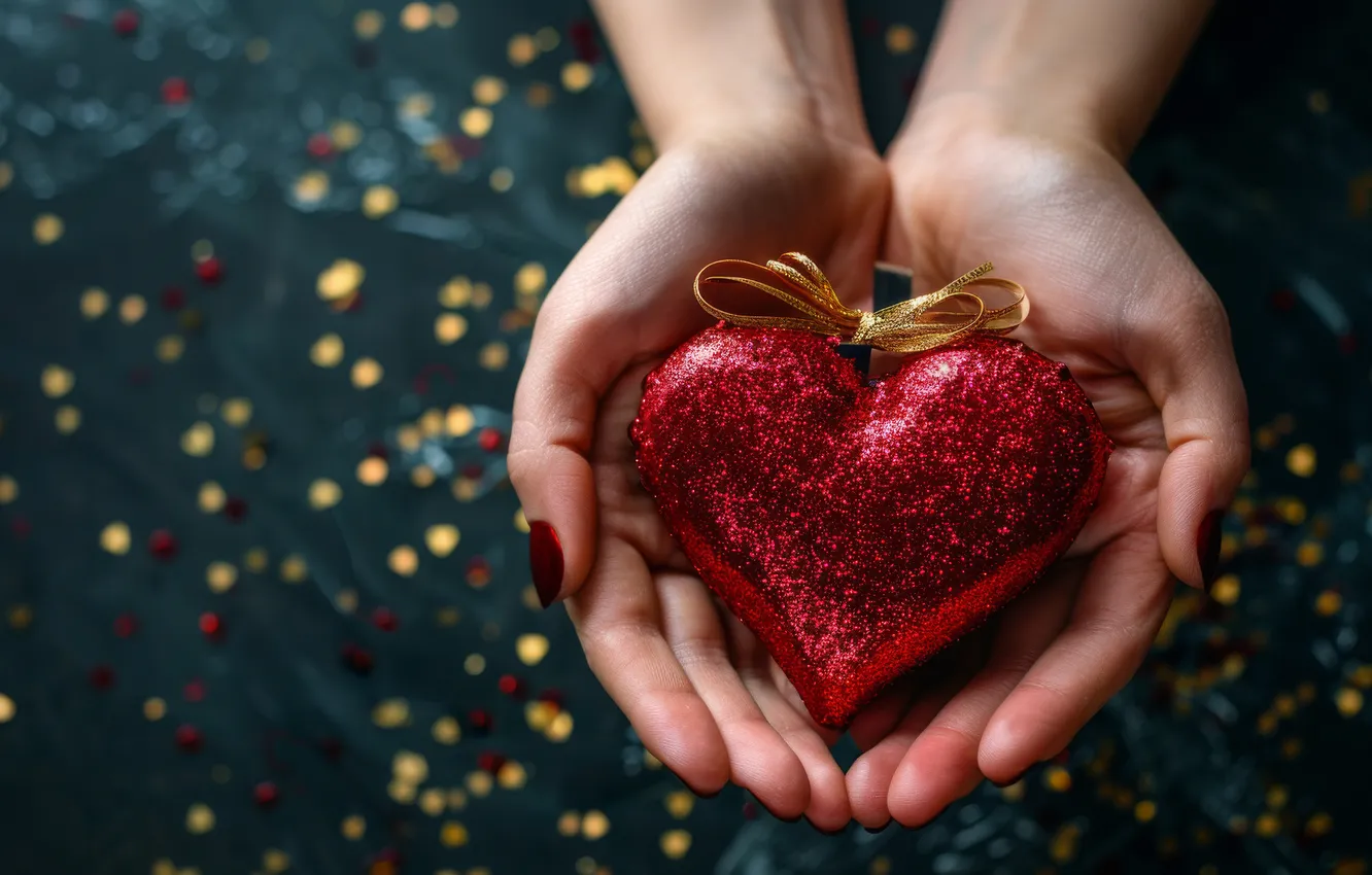 Photo wallpaper love, holiday, heart, hearts, Valentine's day, AI art, neural network