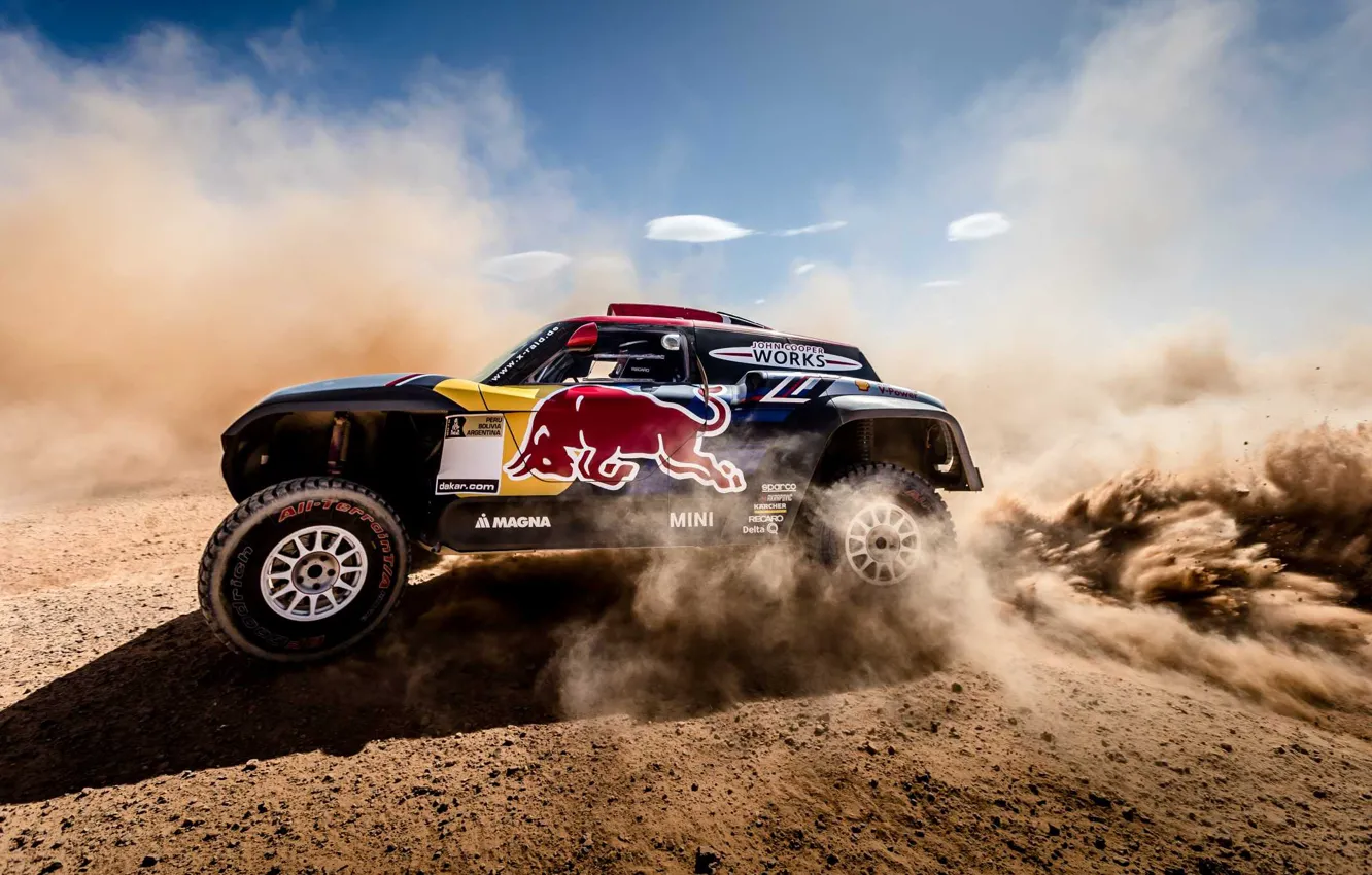 Photo wallpaper Sand, Mini, Desert, Speed, Rally, Dakar, Dakar, Dune