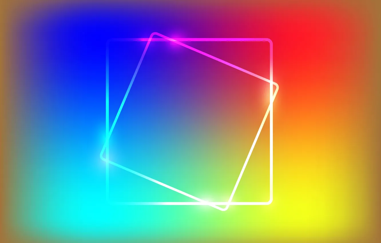 Photo wallpaper rainbow, vector, the Wallpapers, rainbow, polygons