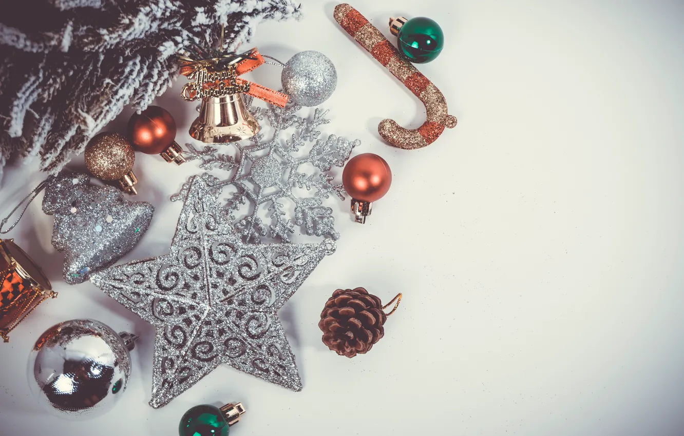 Photo wallpaper decoration, balls, new year, Christmas, Christmas, balls, New Year, Xmas