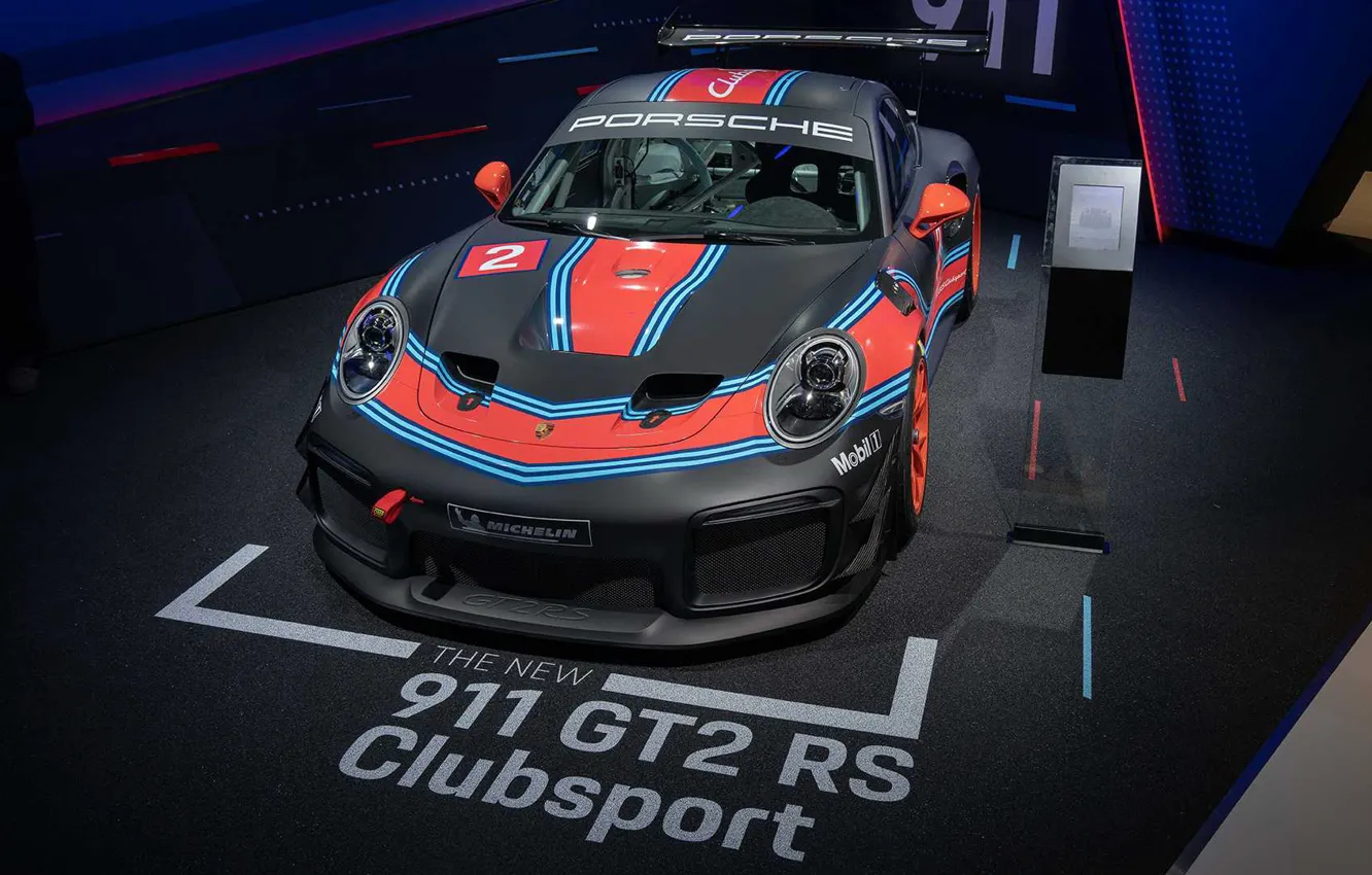 Photo wallpaper sports car, Porsche 911, GT2 RS, exterior, Clubsport, 2019, Porsche 911 GT2 RS Clubsport