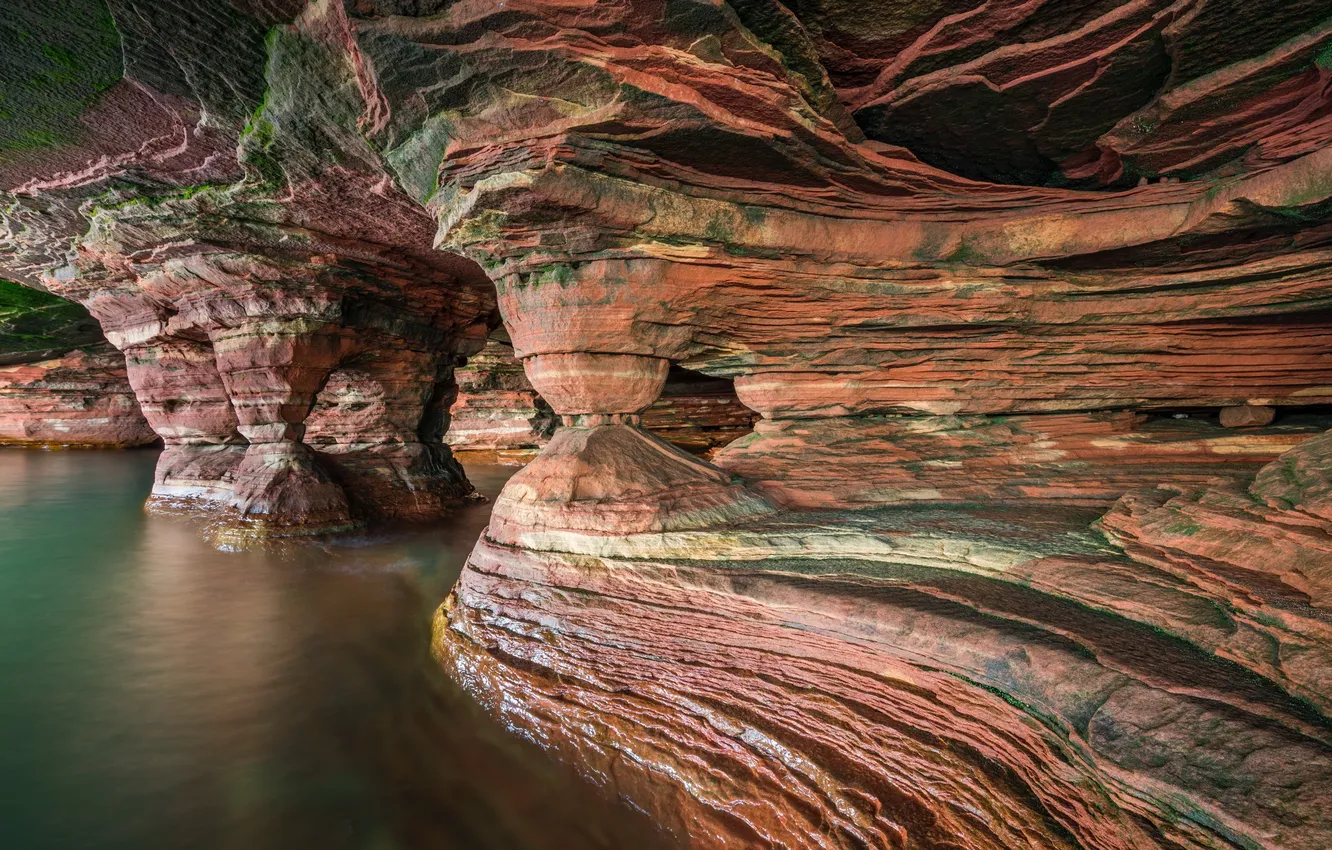 Photo wallpaper sea, rocks, shore