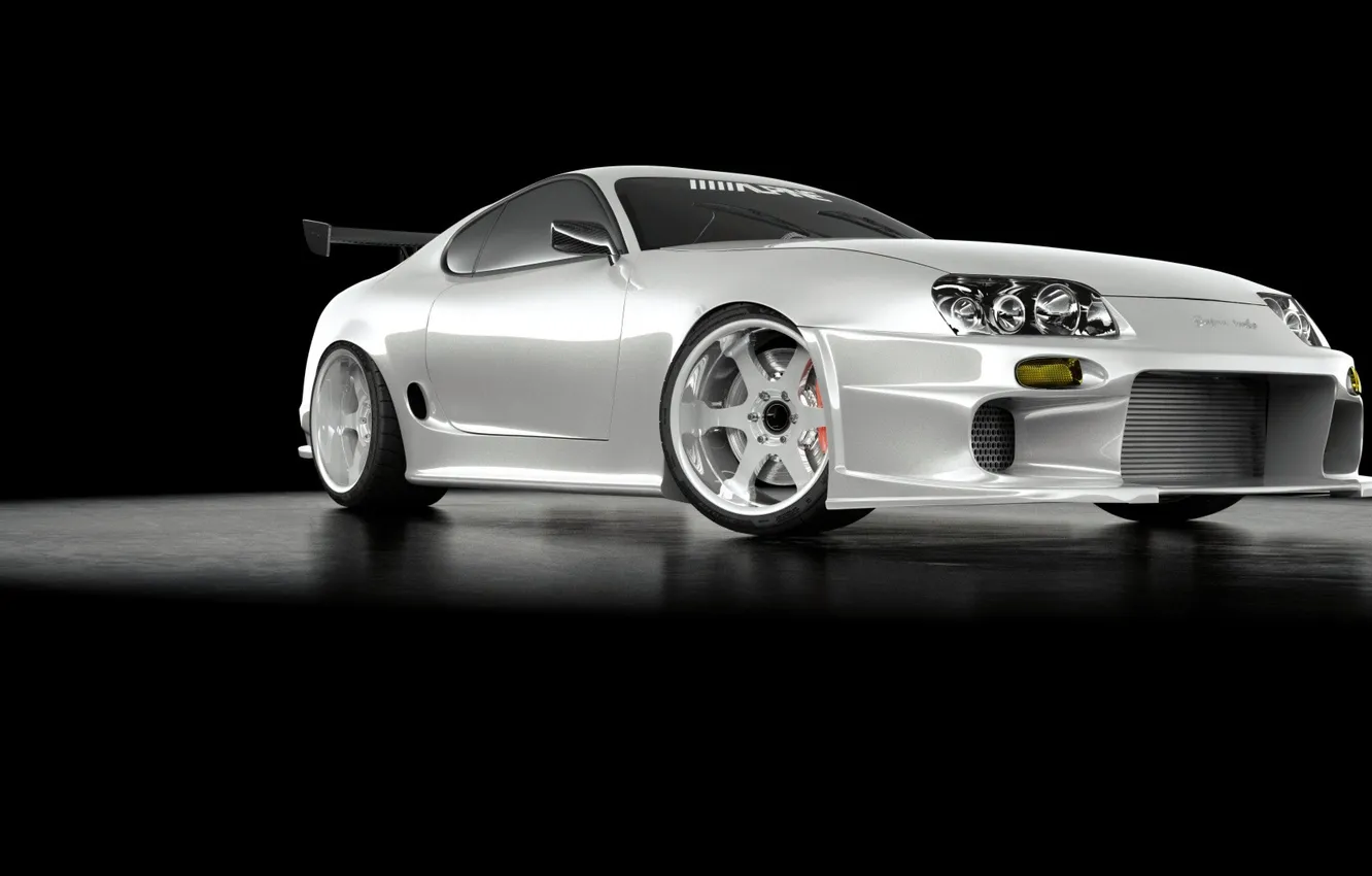 Photo wallpaper white, Supra, Turbo