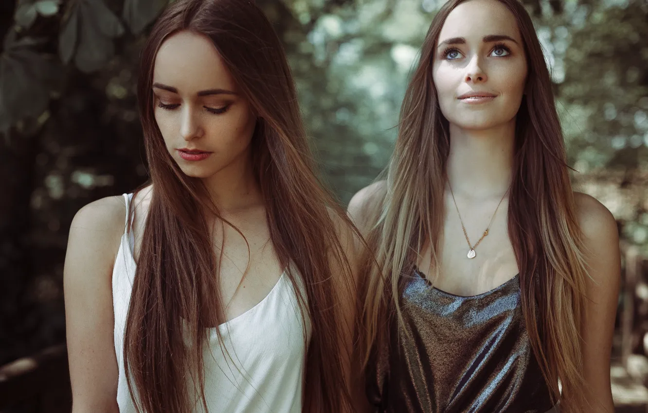 Photo wallpaper look, girl, model, hair, beautiful