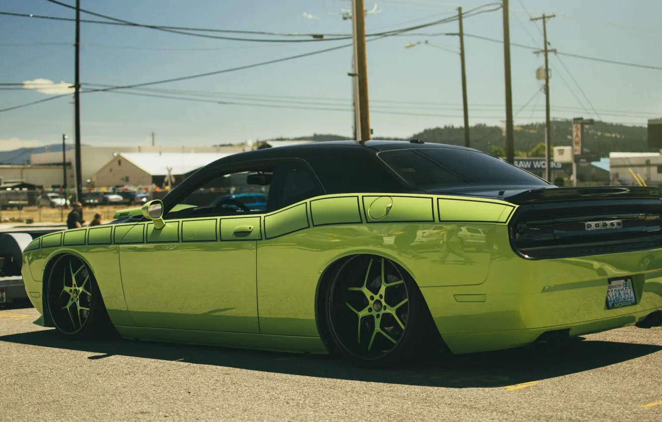 Photo wallpaper The city, Street, Dodge Challenger, SRT8 392