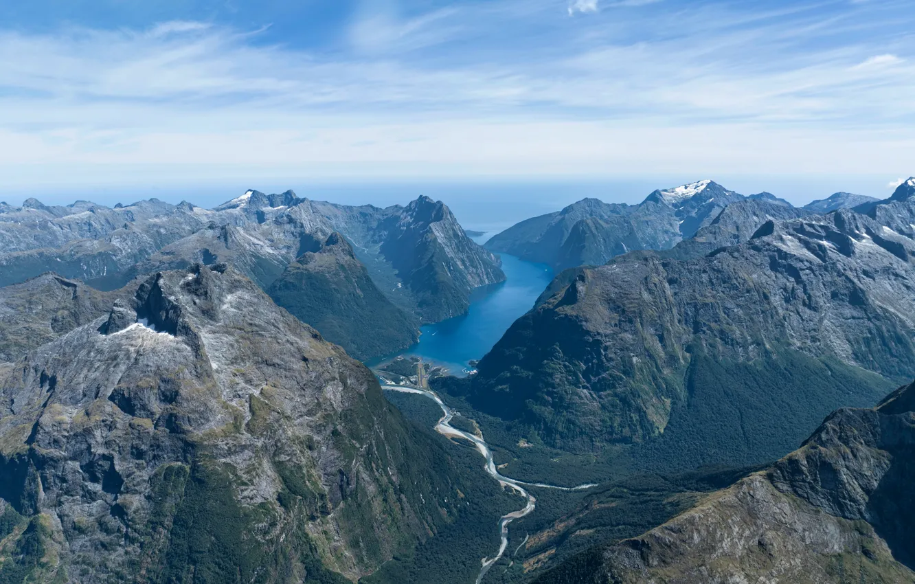 Photo wallpaper sky, landscape, mountains