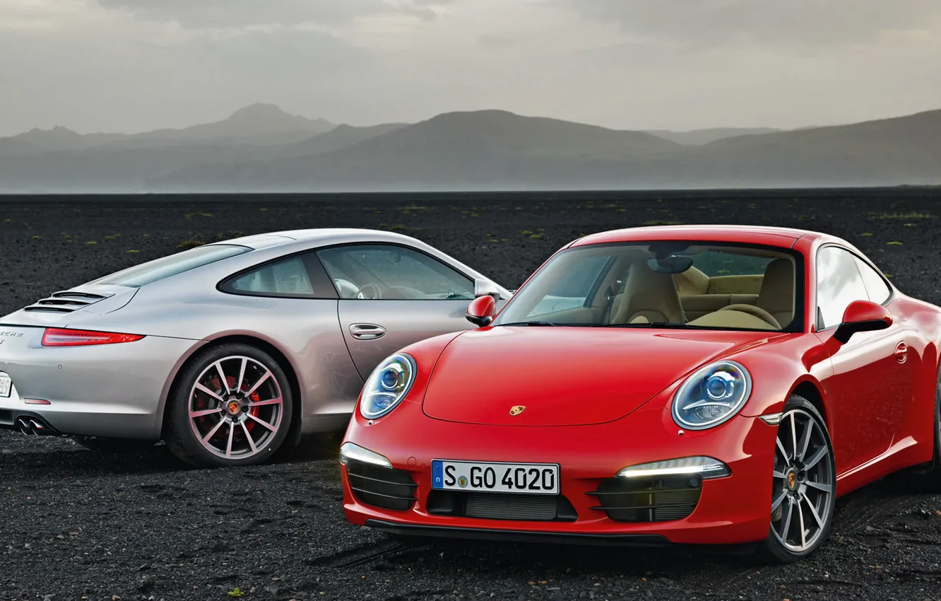 Photo wallpaper 911, Porsche, cars, Carrera, red and white, sportcars, porsche wallpaper