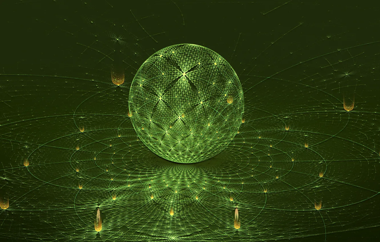 Photo wallpaper background, ball, green