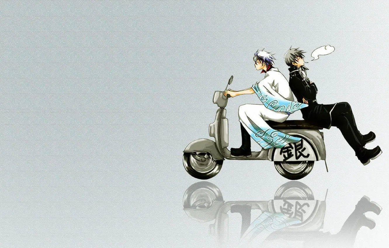 Photo wallpaper anime, art, guy, gintoki and hijikata