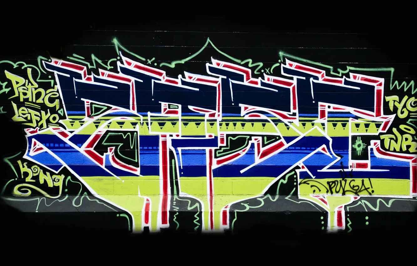 Photo wallpaper graffiti, art, paint