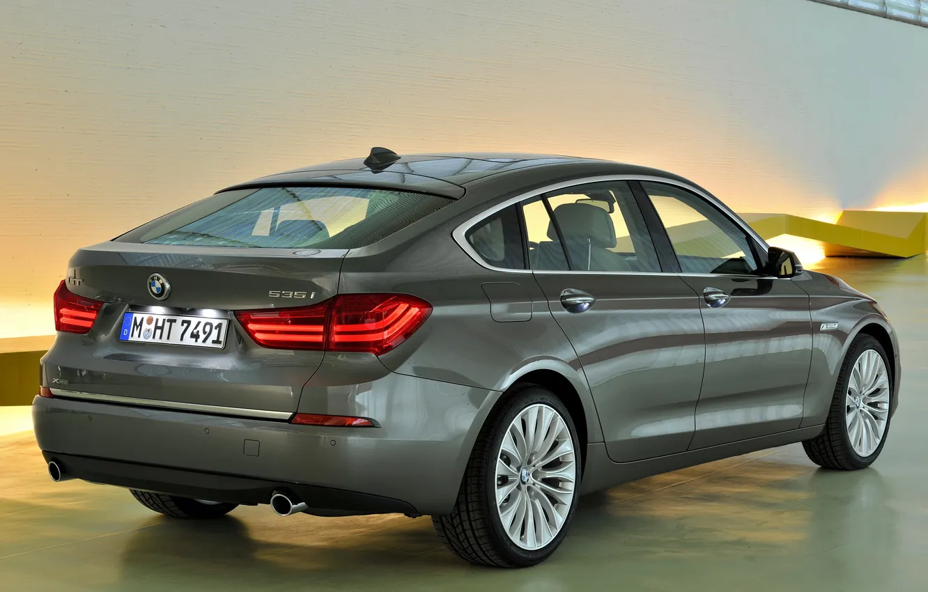 Photo wallpaper BMW, BMW, car, back, xDrive, Gran Turismo, 535i, Luxury Line