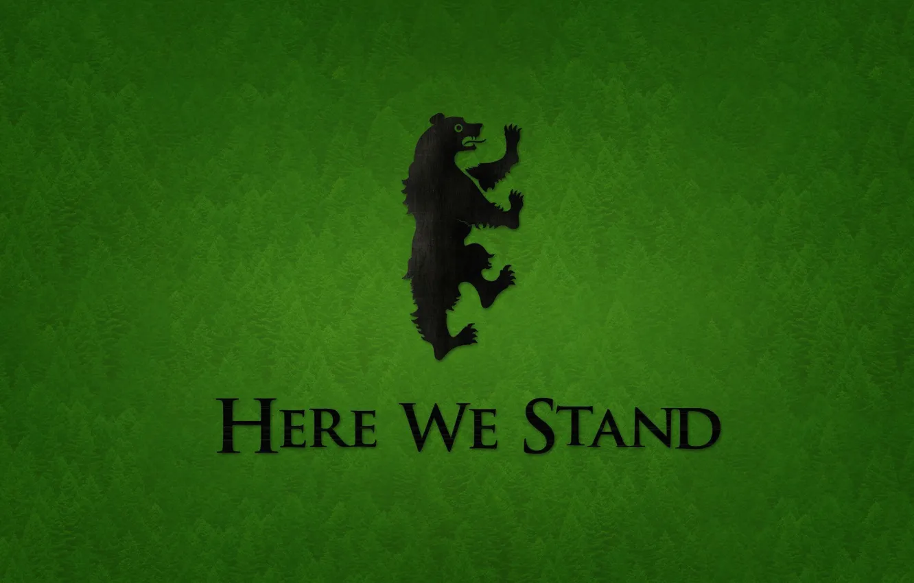 Photo wallpaper green, logo, bear, tree, series, animal, A Song of Ice and Fire, Game of Thrones
