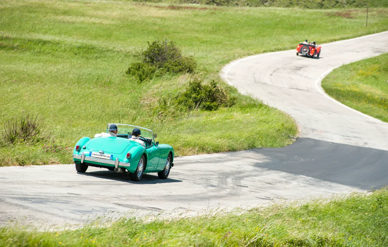 Photo wallpaper car, Jaguar, Sports car, Driving, Load