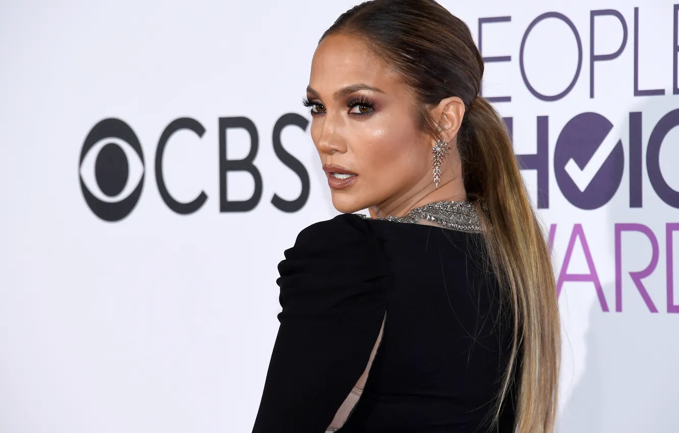 Photo wallpaper look, pose, wall, makeup, actress, singer, Jennifer Lopez, hair