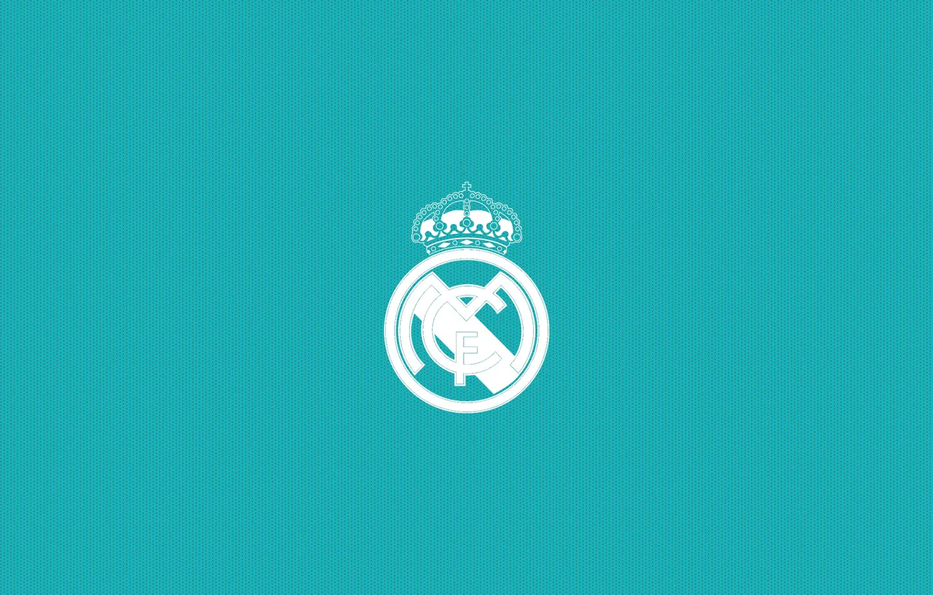 Photo wallpaper logo, emblem, real madrid, football, soccer, crest, real madrid cf