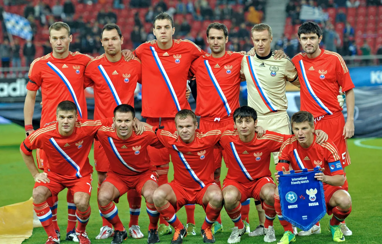 Photo wallpaper Arshavin, 2011, Dzyuba, team Russia, Dzagoev, Zhirkov, Shirokov, Ignashevich