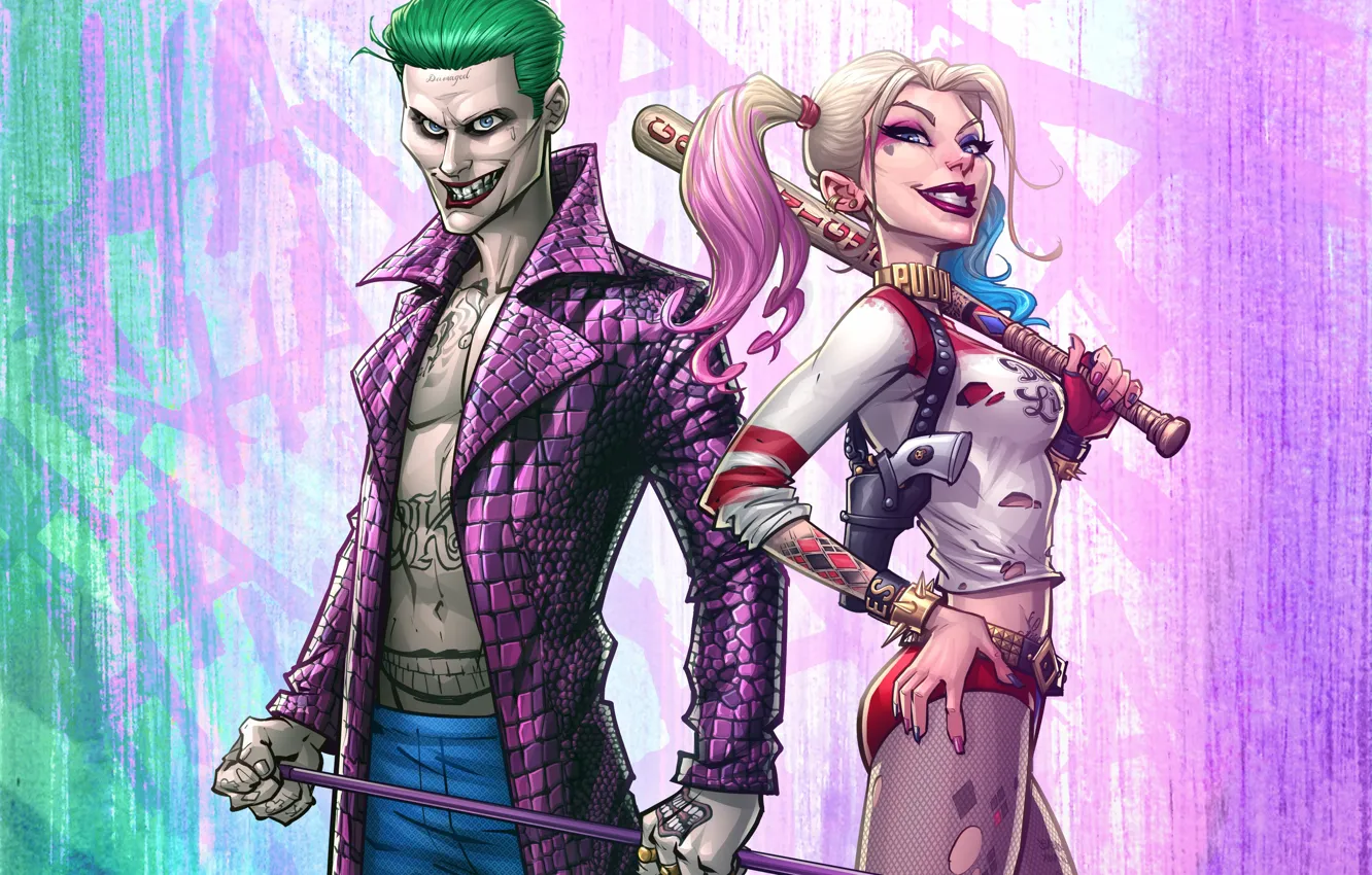 Photo wallpaper harley, Patrick Brown, PatrickBrown, suicide squad, quinn joker