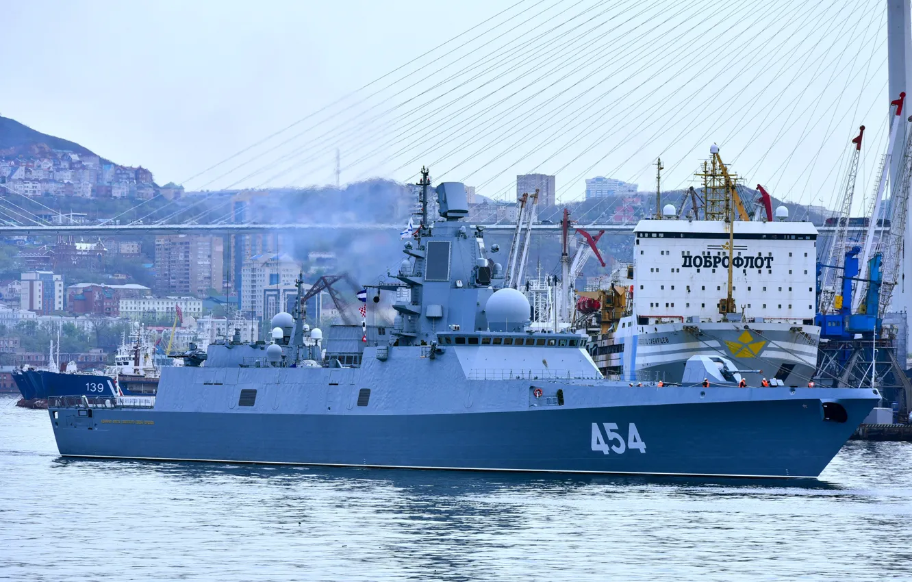 Photo wallpaper frigate, Vladivostok, Admiral Gorshkov