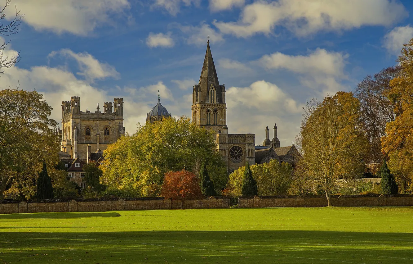Photo wallpaper autumn, England, Oxford