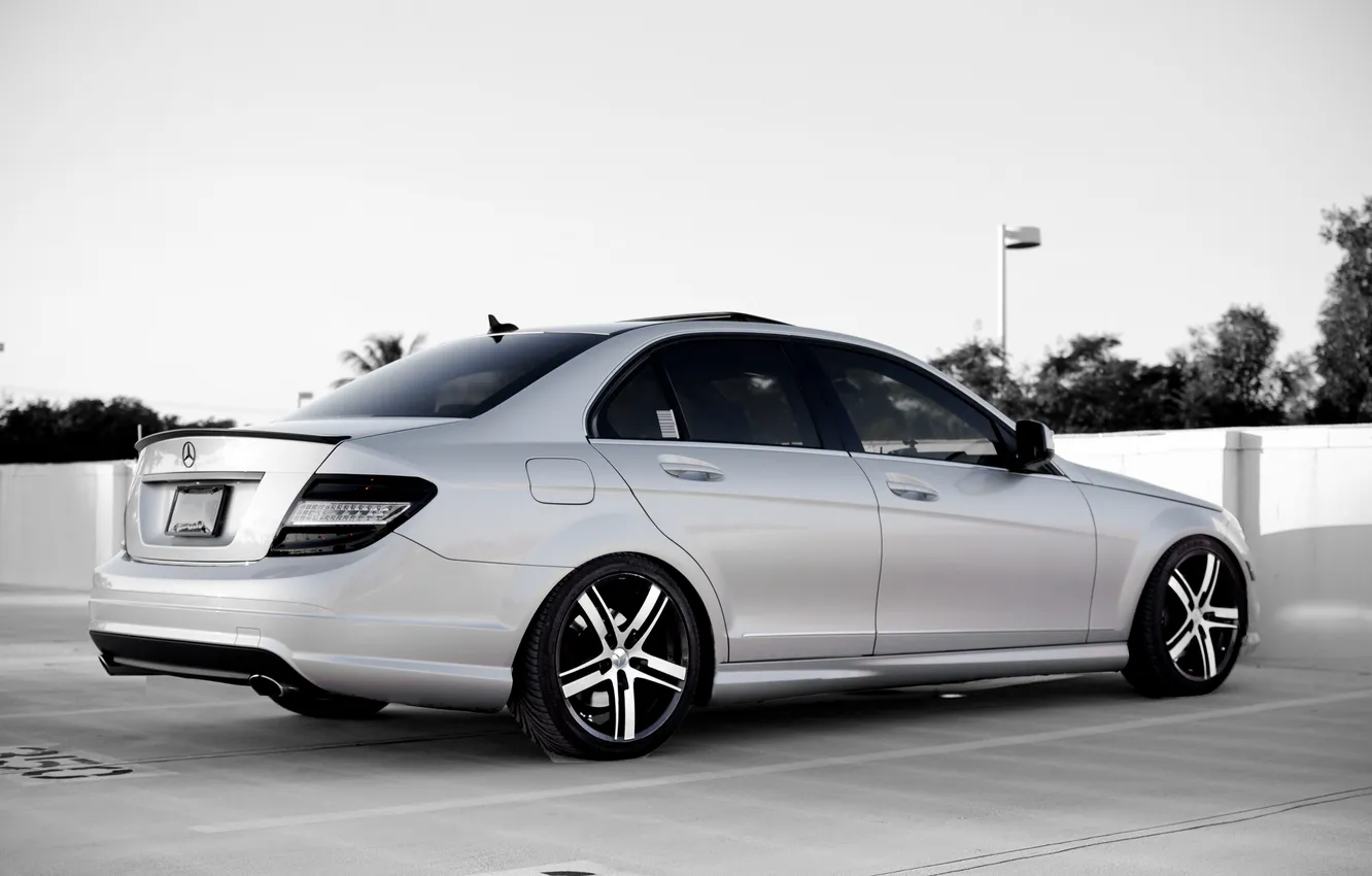 Photo wallpaper city, photo, Mercedes, Benz, cars, auto, wallpers, cars walls