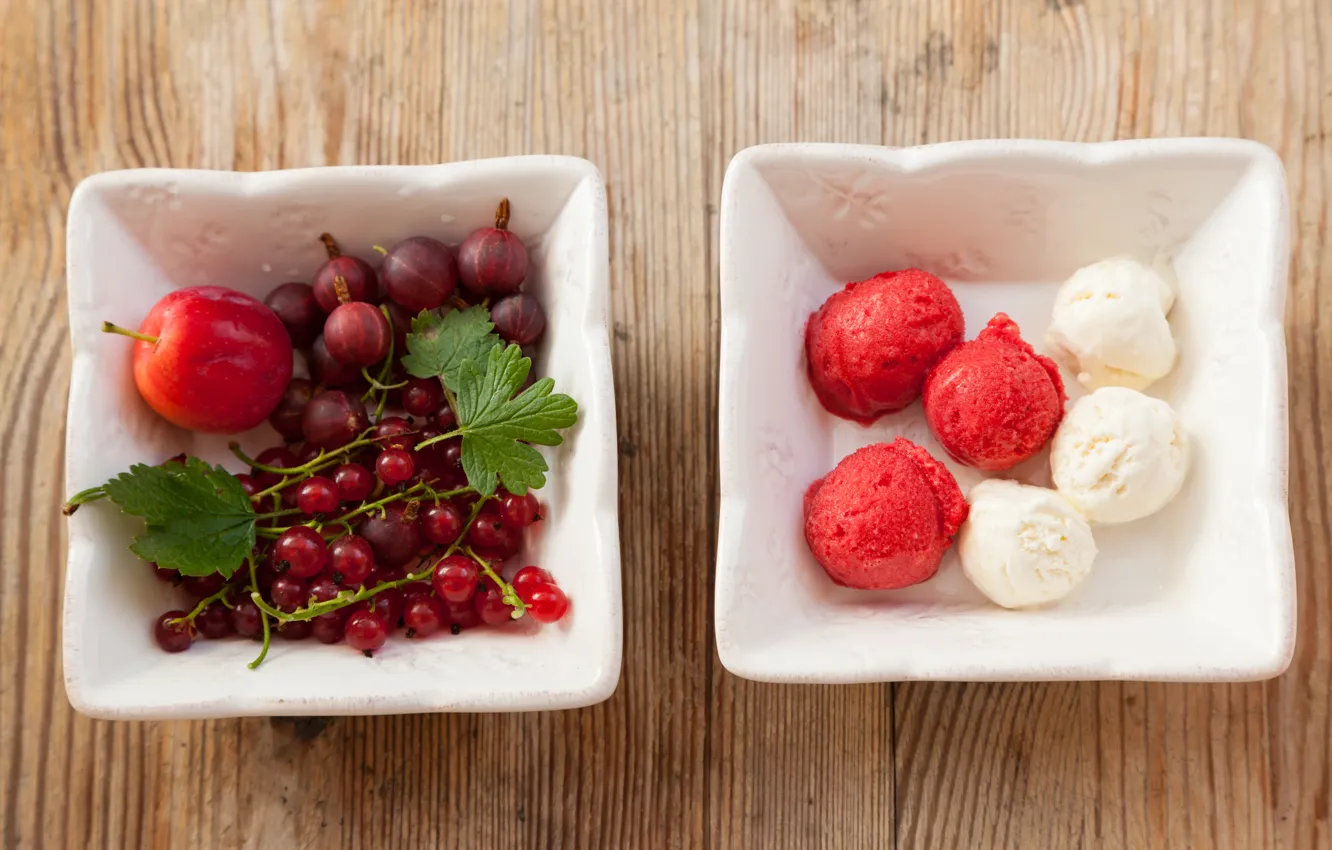 Photo wallpaper berries, ice cream, fresh, dessert, sweet, sweet, dessert, berries