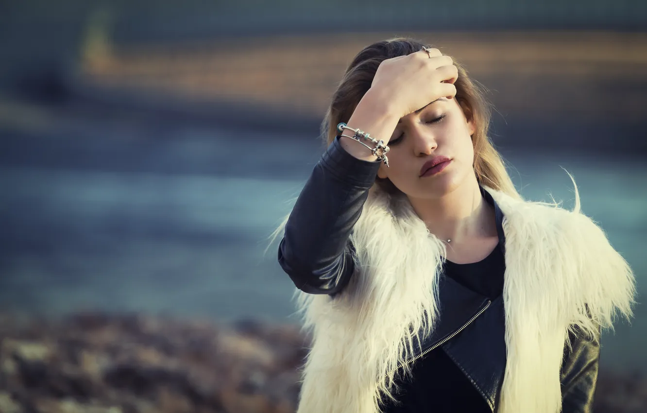 Photo wallpaper girl, face, Ilaria