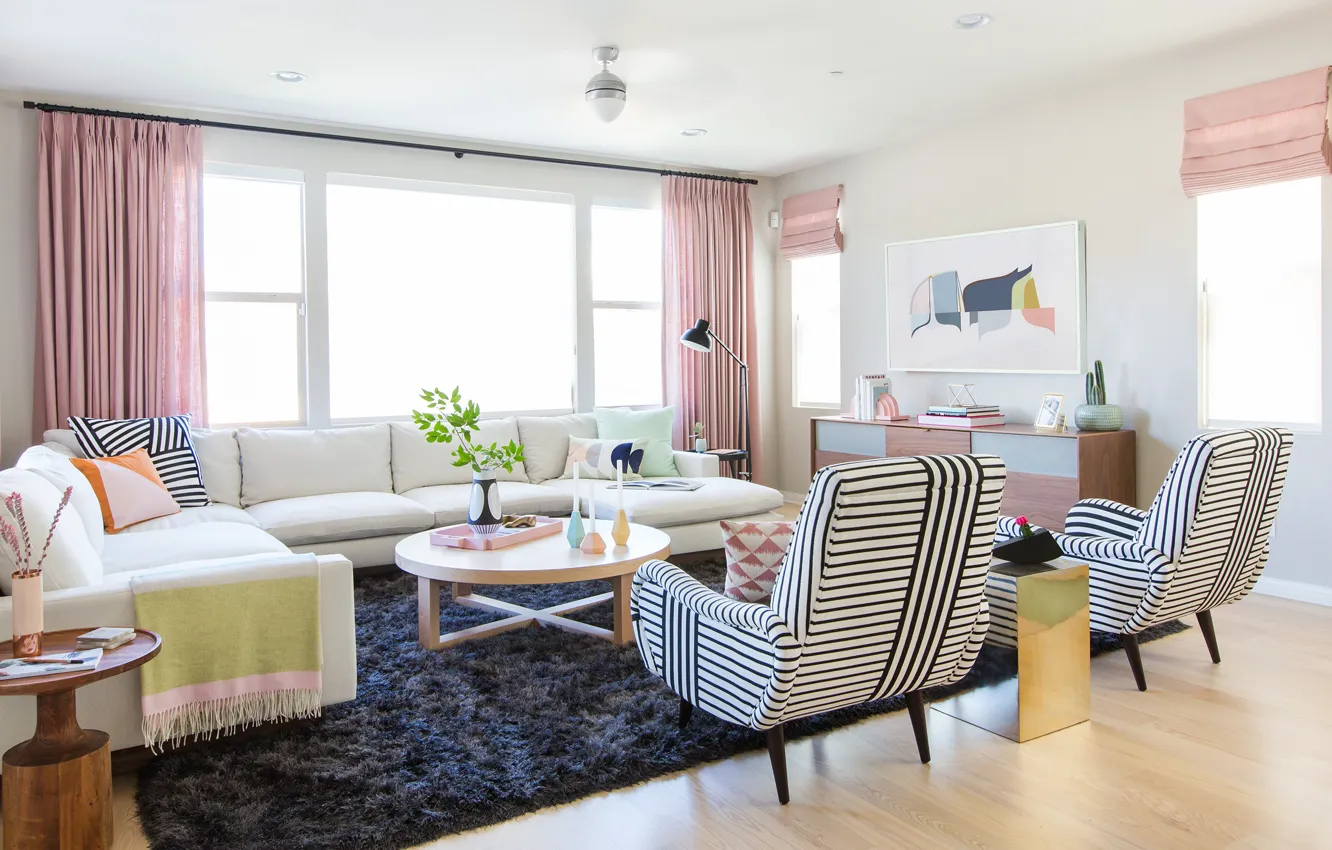 Photo wallpaper room, interior, living room