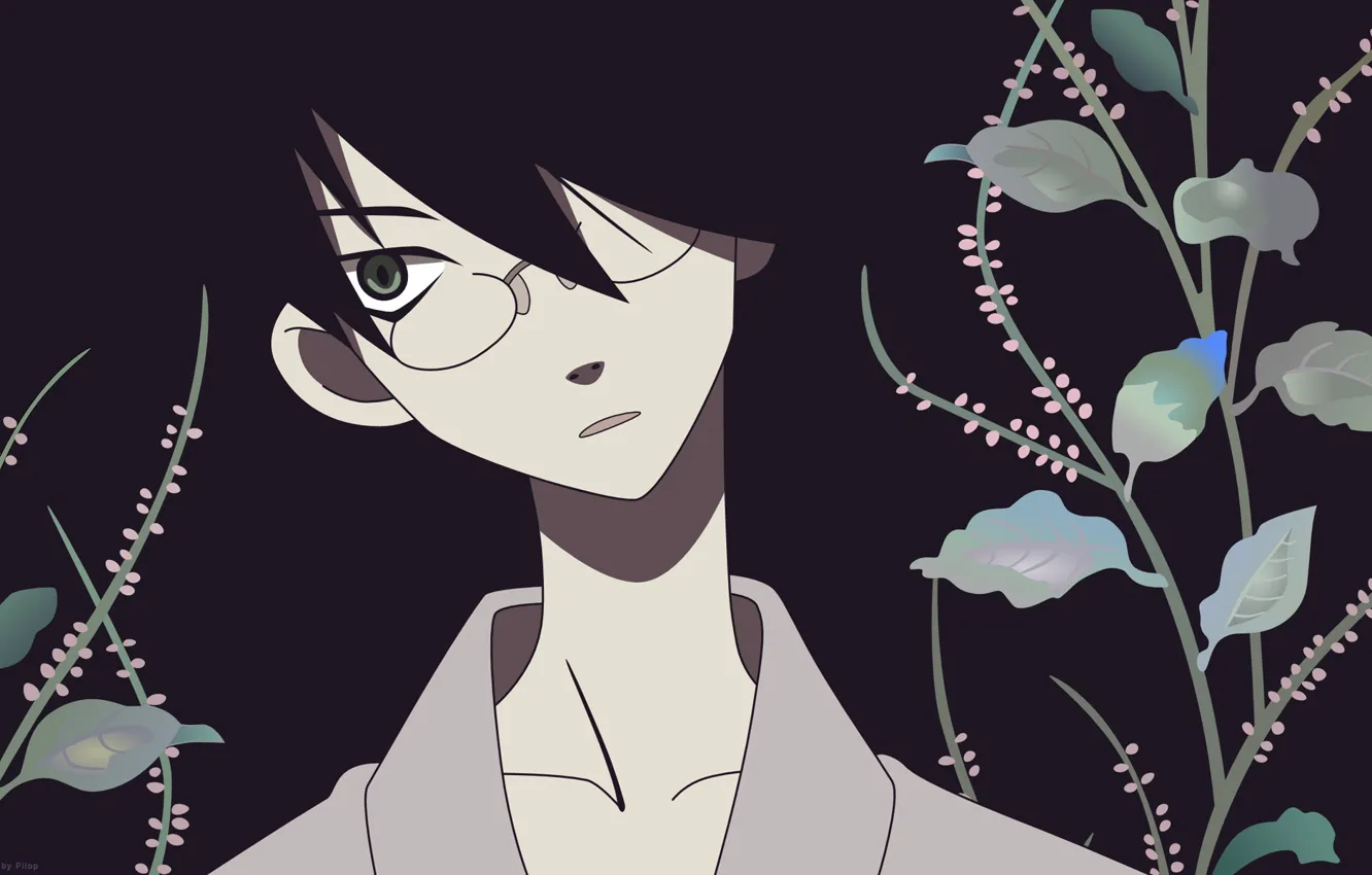 Photo wallpaper leaves, guy, Sayonara Zetsubou Sensei, Farewell bleak Sensei