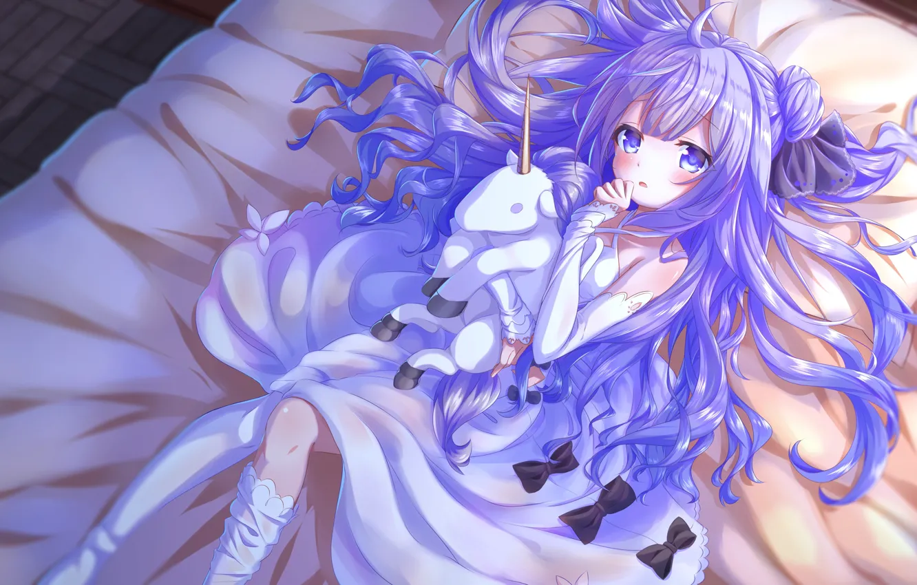 Photo wallpaper girl, lies, lilac hair, Azur Lane