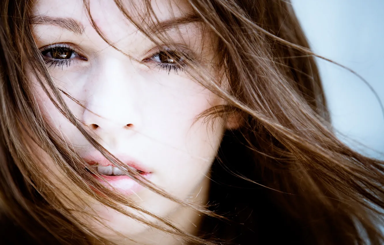 Photo wallpaper look, girl, portrait