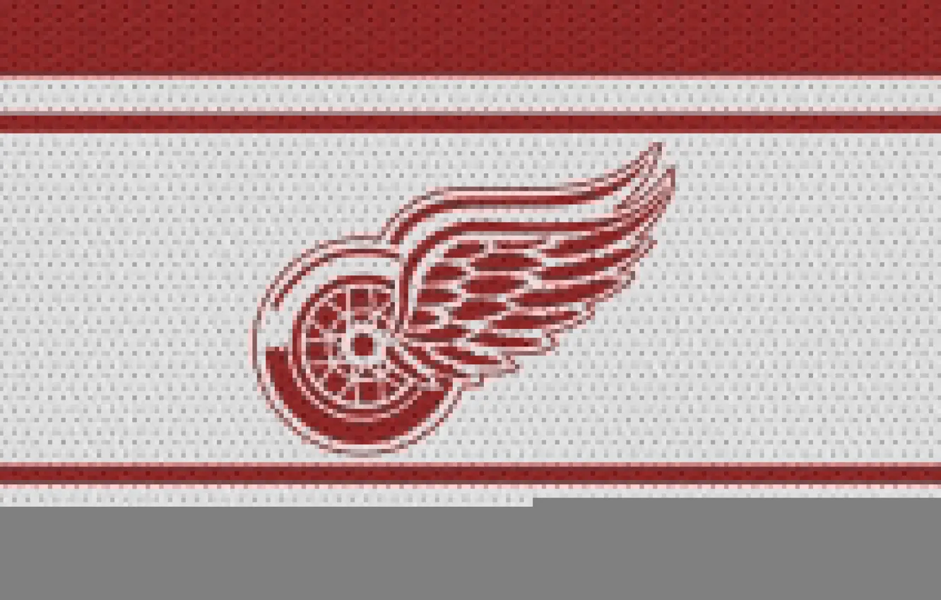 Photo wallpaper red, logo, wings, Detroit, Hockey
