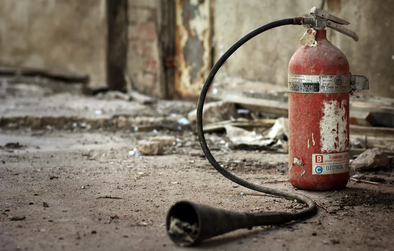 Photo wallpaper background, room, a fire extinguisher
